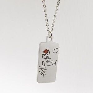 Silver Cameo Necklace